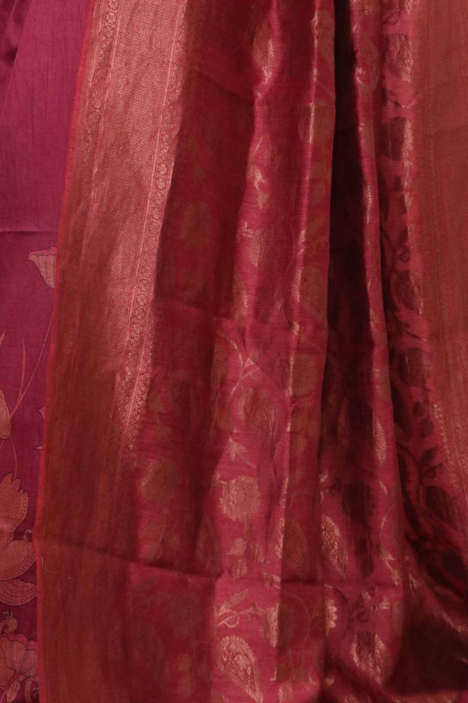 Handloom Pure Tussar Silk Saree AL208684